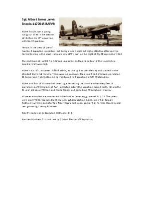 A preview of a PDF biography for Brooks, Albert James Jarvis
